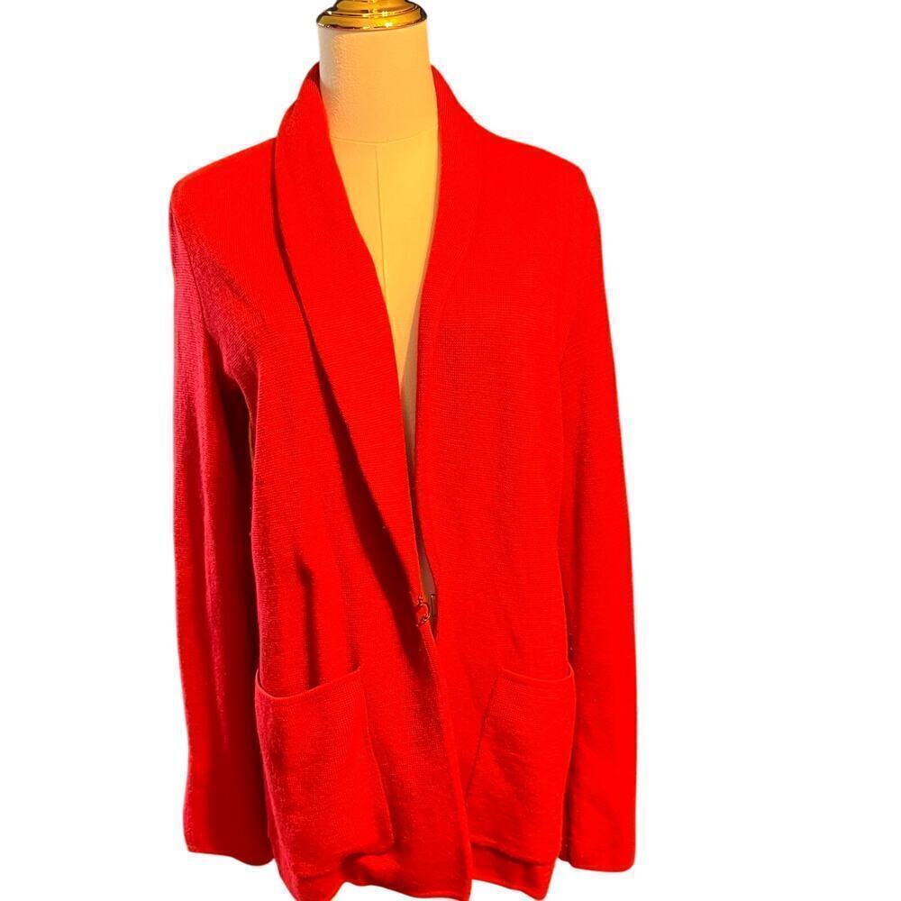 Anthropologie HWR Owen Blazer Wool Cardigan. Red Size XS